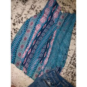 Aztec/Lace tank